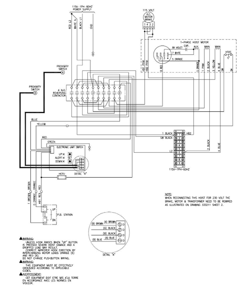 electric hoist wiring diagram