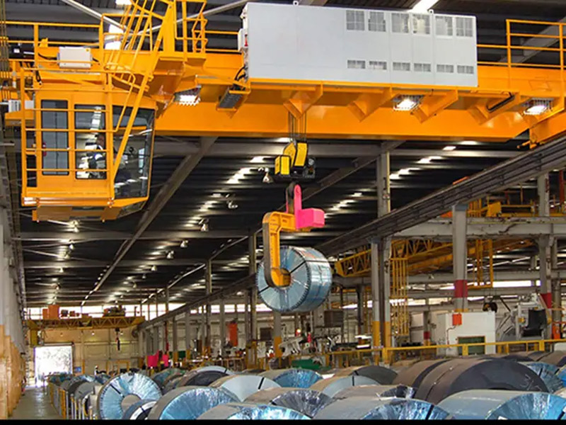 32 ton overhead crane used for steel coil handling in Saudi Arabia