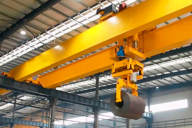 32 ton overhead crane used for steel coil handling in Saudi Arabia