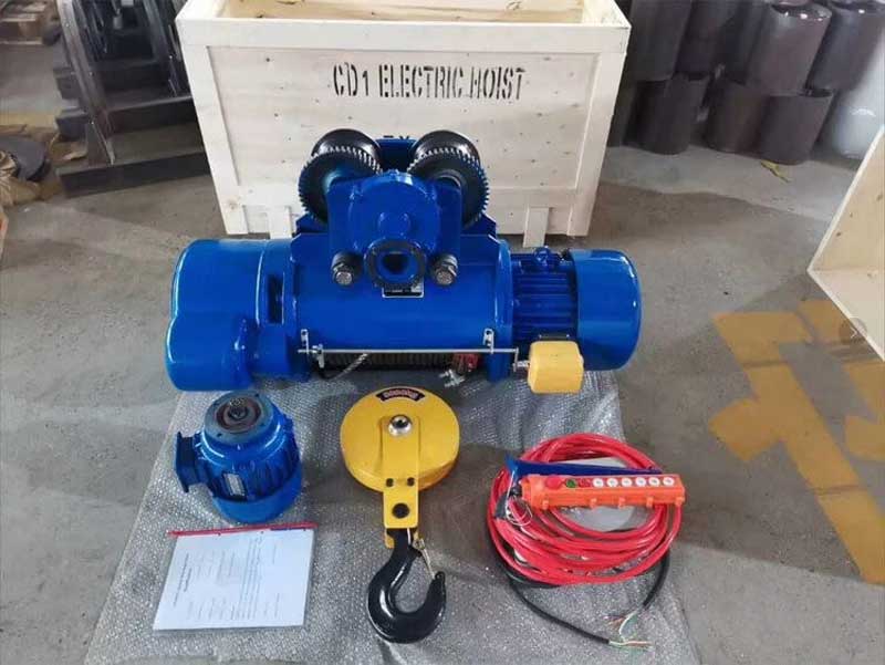 3 sets of 7.5 ton electric wire rope hoists shipped to Peru